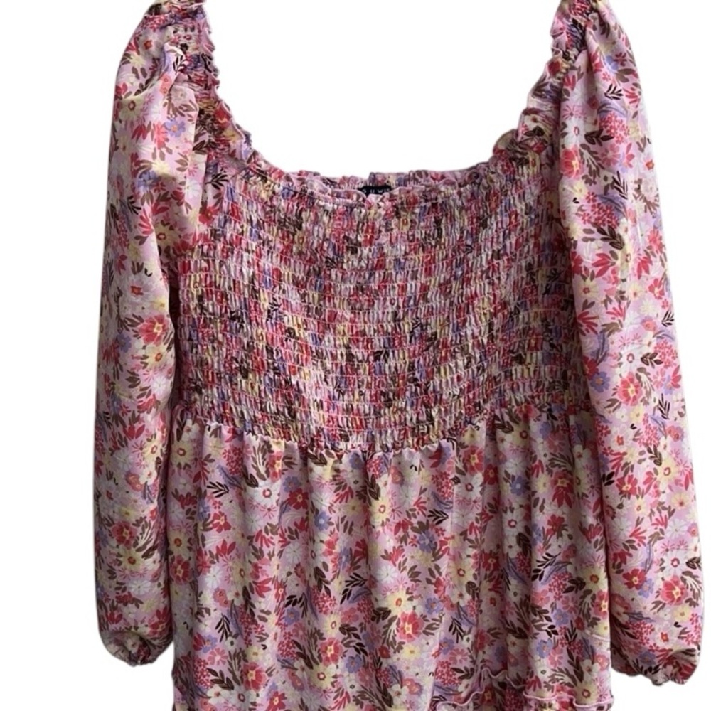 AS U WISH Woman’s Pink Floral Plus Size 3X Dress